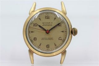Vintage Seymours Olympic 17j Bumper Automatic Mens Wristwatch Runs Fast