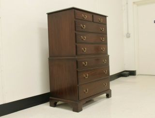 Henkel - Harris Solid Mahogany Chippendale Style Chest On Chest Model 119 2