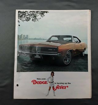 Vintage 1969 Dodge Car Dealer Sales Brochure Dodge Charger Coroner Polara