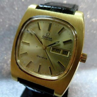 Vintage Omega Geneve Gold Plated Automatic Mens Watch Cal:1022