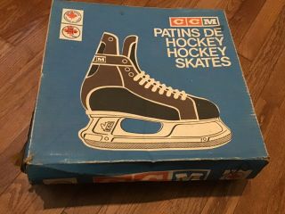 Vintage Ccm Black Tacks Ice Hockey Skates Men Size 8 Made In Canada 1979