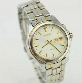 L581 Vintage Seiko Kinetic Two Tone Gold Silver Ags Jdm Watch 5m63 - 0b10 104.  1