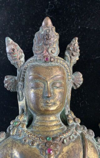 From Old Estate Chinese Ming Big Stand Gold Gilt 2676g Bronze Buddha Asian China 4