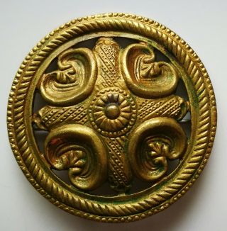 Kalevala Koru Finland Raisala Brooch Big Bronze Vintage