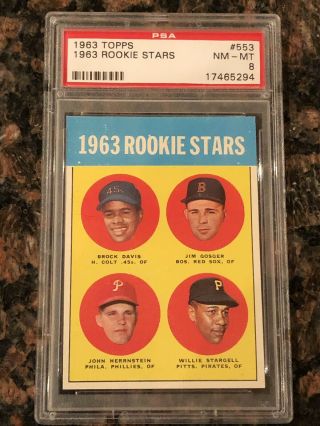1963 Topps Willie Stargell 553 Baseball Card Psa 8