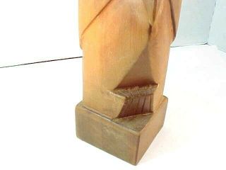 Fabulous Vintage MCM carved Wood Owl Sculpture 3