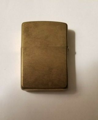 zippo lighter solid brass very rare 2