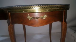 BAKER French Louis XV Style Brass Mounted with Gallery Bouillotte Tables Pair 4