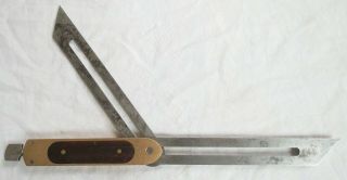 St.  Johnsbury Tool Co 1870 Patent Double Bevel Rosewood & Brass Vtg Old Antique