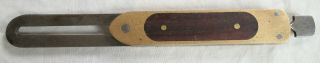 St.  Johnsbury Tool Co 1870 Patent Double Bevel Rosewood & Brass Vtg Old Antique 4