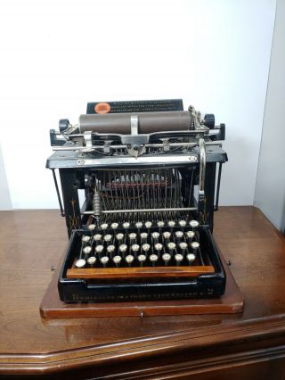 Antique Remington Standard Typewriter No 2 - With Case 1890 - 1891