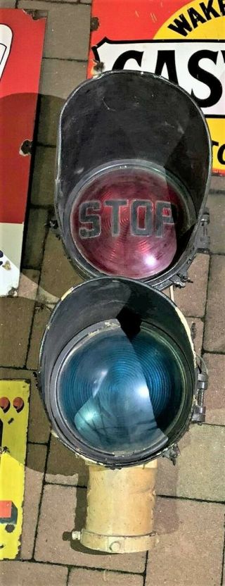 Antique 1930´s Sge Traffic Light - Stop And Go