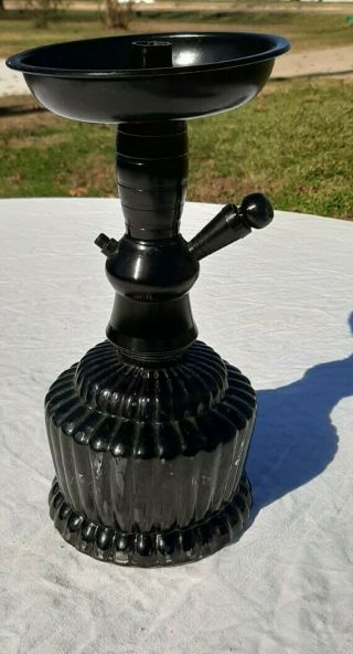 Vintage 1070s 11” Glass Water - Pipe Bong Tobacco Hookah