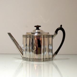 Antique George Iii Sterling Silver Teapot London 1795 Henry Nutting