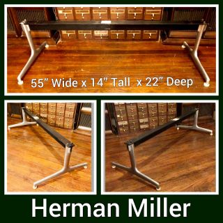 Eames Herman Miller Shell Tandem Seating System Chair Bench Table Frame Base Mcm