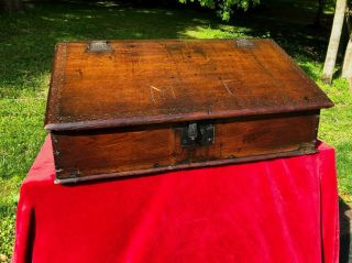 Antique 17th Century Charles Ii Oak Desk Box - - Available