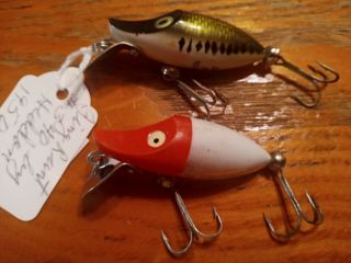 Vintage Heddon Tiny River Runt In Rare Baby Bass Bb 01 Combine