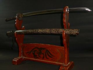 Long Wakizashi (sword) W/koshirae : Kaneshige : Muromachi : 32.  5 × 21.  3 "