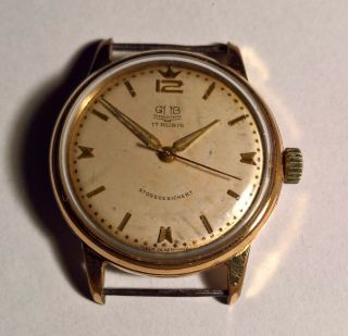 Very Rare And Preserved German Wristwatch Gub Glashutte 17 Jewels