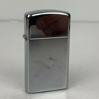 Vintage 1976 Zippo Polished Slim Case Lighter Looks Unlight 2
