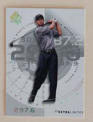 2002 Sp Authentic Tiger Woods Numbered 7/25