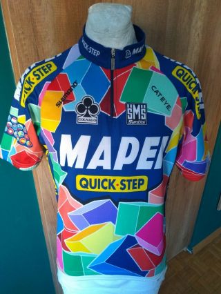 Sms Santini Mapei Colnago Quick - Step Cycling Shirt Vintage Maglia Jersey Rare