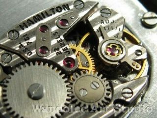 Vintage Men ' s Wrist Watch Art Deco American Mens Wristwatch Hamilton Movement 6