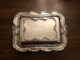 Camusso Peruvian 925 Sterling Silver Square Covered Serving Dish Water Lily
