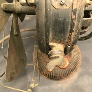 Antique General Electric GE PANCAKE MOTOR Brass Blade Fan,  Alternating Current 4