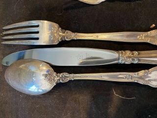 CHANTILLY GORHAM STERLING FLATWARE SET FOR 4 BY 5 TRUE PLACE WITH PLACE SOUPS 3