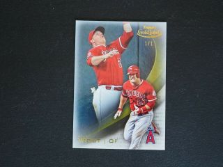 2016 Topps Gold Label Class 1 Mike Trout Gold Parallel 1/1 Nmmt D2b