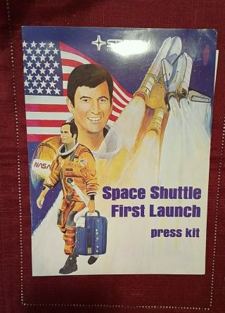 Vintage Rare Nasa Space Shuttle First Launch Press Release Kit Folder
