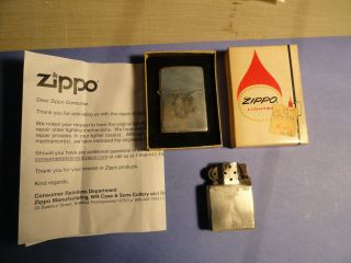 1950 - 57 Vintage Zippo Lighter & Box 2517191 Patent Pending