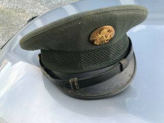 Vintage Vietnam Era Us Army Wool Officers Cap Hat Eagle Size 7