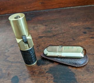 Vintage Nimrod Pipeliter & Marlboro Brass No 6 Trench Lighter