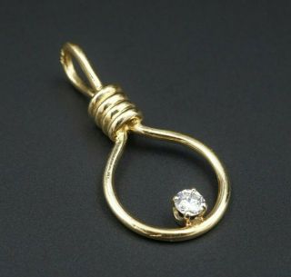 Vintage Aldo Cipullo 18k Yellow Gold Diamond Knot Pendant 1.  3 " Cartier Pg1298