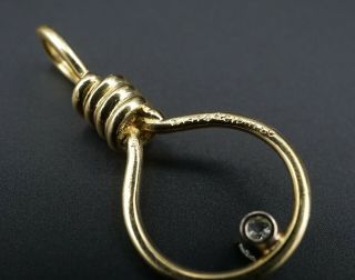 Vintage Aldo Cipullo 18k Yellow Gold Diamond Knot Pendant 1.  3 