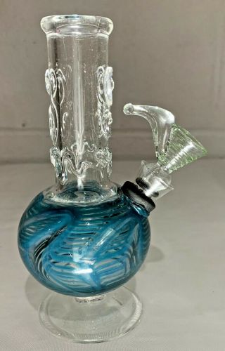 Vintage Art Glass Bong Smoking Water Pipe Hookah