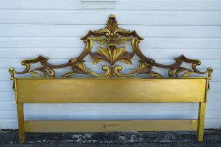 Hollywood Regency French Tall Carved King Size Headboard 1724
