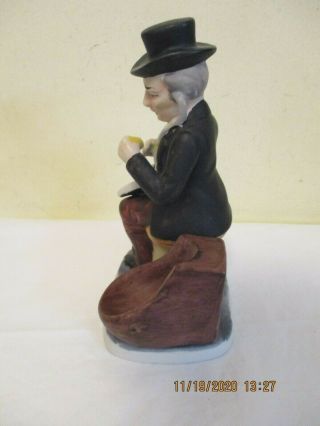 Vintage Porcelain Bisque Tobacco Pipe Holder Stand - Figural Man w/Stethoscope 2