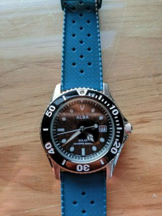 LN ALBA ALBA Divers AEFD530 Solar Men ' s Watch 3