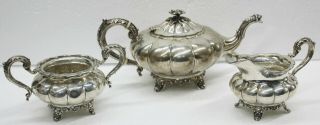 Gorgeous Birks Canadian Sterling Silver English Style1829 Teapot 3pc Set