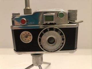 Vintage K.  K.  W.  Automatic 35mm Camera Table Lighter And Tripod Occupied Japan