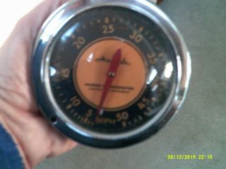 Vtg.  Airguide Marine Speedometer - Tan and Black Dial - AS FOUND 2