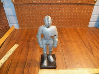 Vintage Mary Racho Knight In Armor Table Lighter On Marble Base
