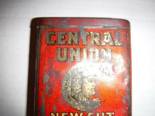Central Union Pocket Tobacco Tin,  4 1/2 