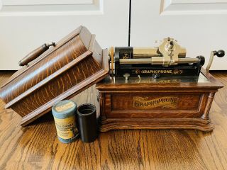 Antique Columbia Graphophone Type Bf Cylinder Phonograph -