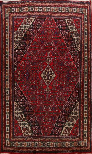 Vintage Traditional Geometric Area Rug Wool Hand - Knotted Oriental Carpet 9x12