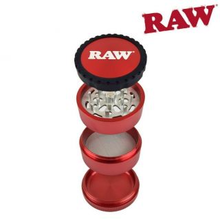 Red - Raw Life V3 Rubberized Grip | 4 Piece Grinder