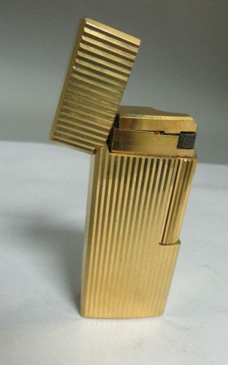 1960s Vintage Mark Cross Cigarette Lighter Gold Plated Made In Italy No Reserv